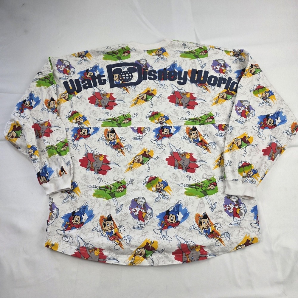 Disney Walt Disney World Shirt Womens Large Multicolor Character Spirit Jersey